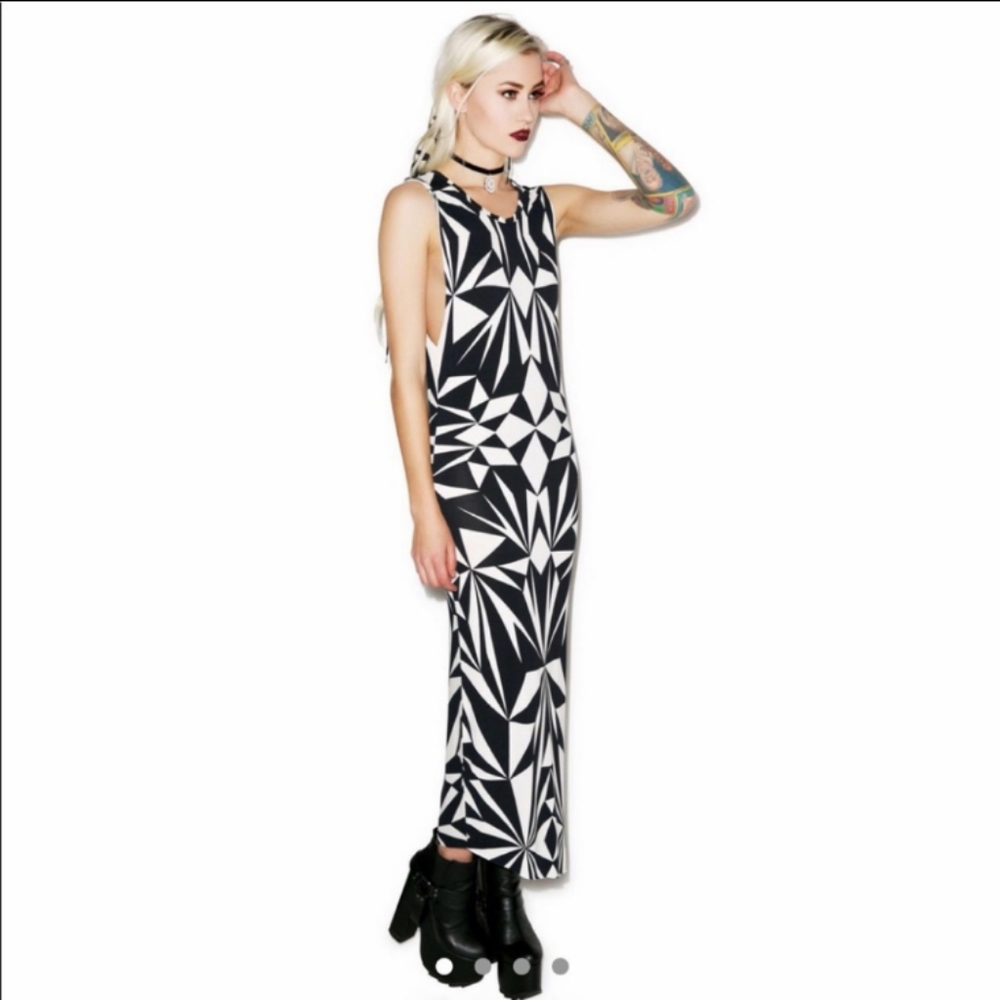 XL Killstar Occult Luxury Fractal Maxi Dress
